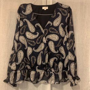 Loft size XL navy blouse.